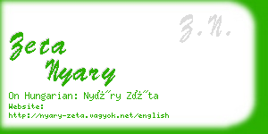 zeta nyary business card